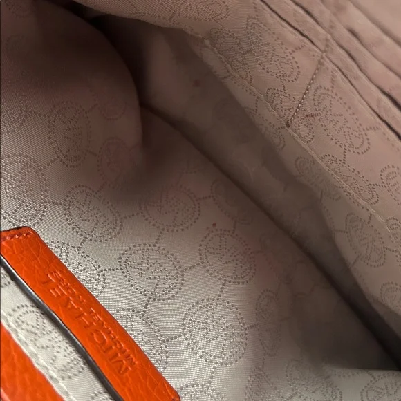 MICHAEL KORS Pebbled Leather Crossbody in Orange - Picture 3 of 5
